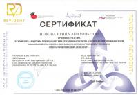 Сертификат врача Шефова И.А.