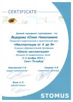 Сертификат врача Фёдорова Ю.Н.