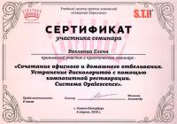 Сертификат врача Вахлюева Е.С.