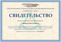 Сертификат врача Гафизов А.А.