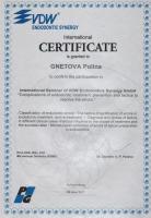 Сертификат врача Гнетова П.О.