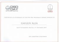 Сертификат врача Гафизов А.А.