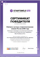 Сертификат клиники Вероника