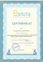Сертификат отделения Есенина 1к1