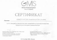 Сертификат врача Каморникова А.В.