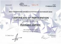 Сертификат врача Анишко Д.Е.