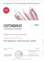 Сертификат врача Павленко А.П.