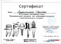 Сертификат врача Дружининская С.И.