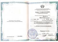 Сертификат врача Штеркель И.А.