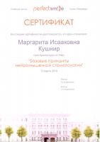 Сертификат врача Кушнир М.И.