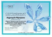Сертификат врача Андреищева М.И.