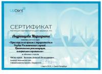 Сертификат врача Андреищева М.И.