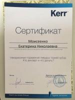 Сертификат врача Моисеенко Е.Н.