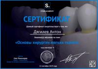 Сертификат врача Дягилев А.И.