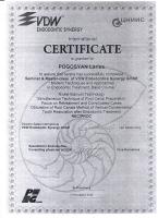 Сертификат врача Галстян Л.В.