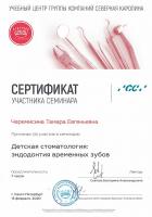 Сертификат врача Черемисина Т.Е.