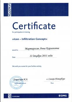 Сертификат врача Мартиросян А.К.