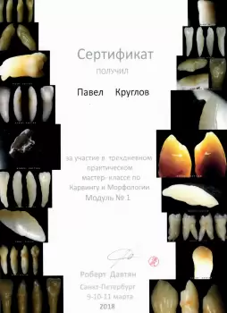Сертификат врача Круглов П.Ю.